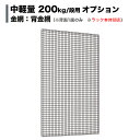 【当社ラック専用】中軽量200kg/段用オプション：金網（背）1面　表示寸法：高さ180×幅120cm　自重（2.1kg）