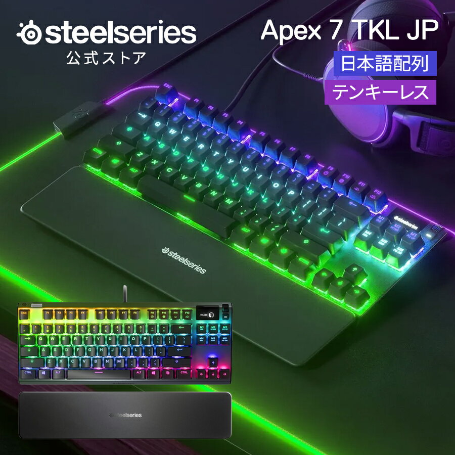 13 OFF SteelSeries ゲーミング キーボード テンキーレス 青軸 小型 コンパクト 有線 pc mac ps4 ps5 Xbox 対応 JP US 日本語配列 英語配列 スティールシリーズ Apex 3 TKL 国内正規品