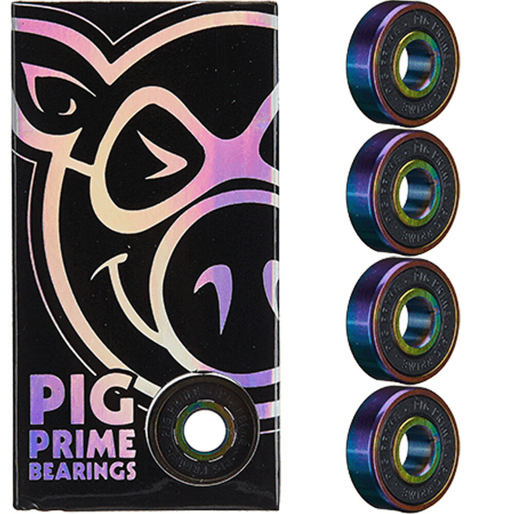 ベアリングPIG PRIME BEARING ABEC7(BLACK) スケートボード用ベアリングPIG(ピッグ)[K101-10]