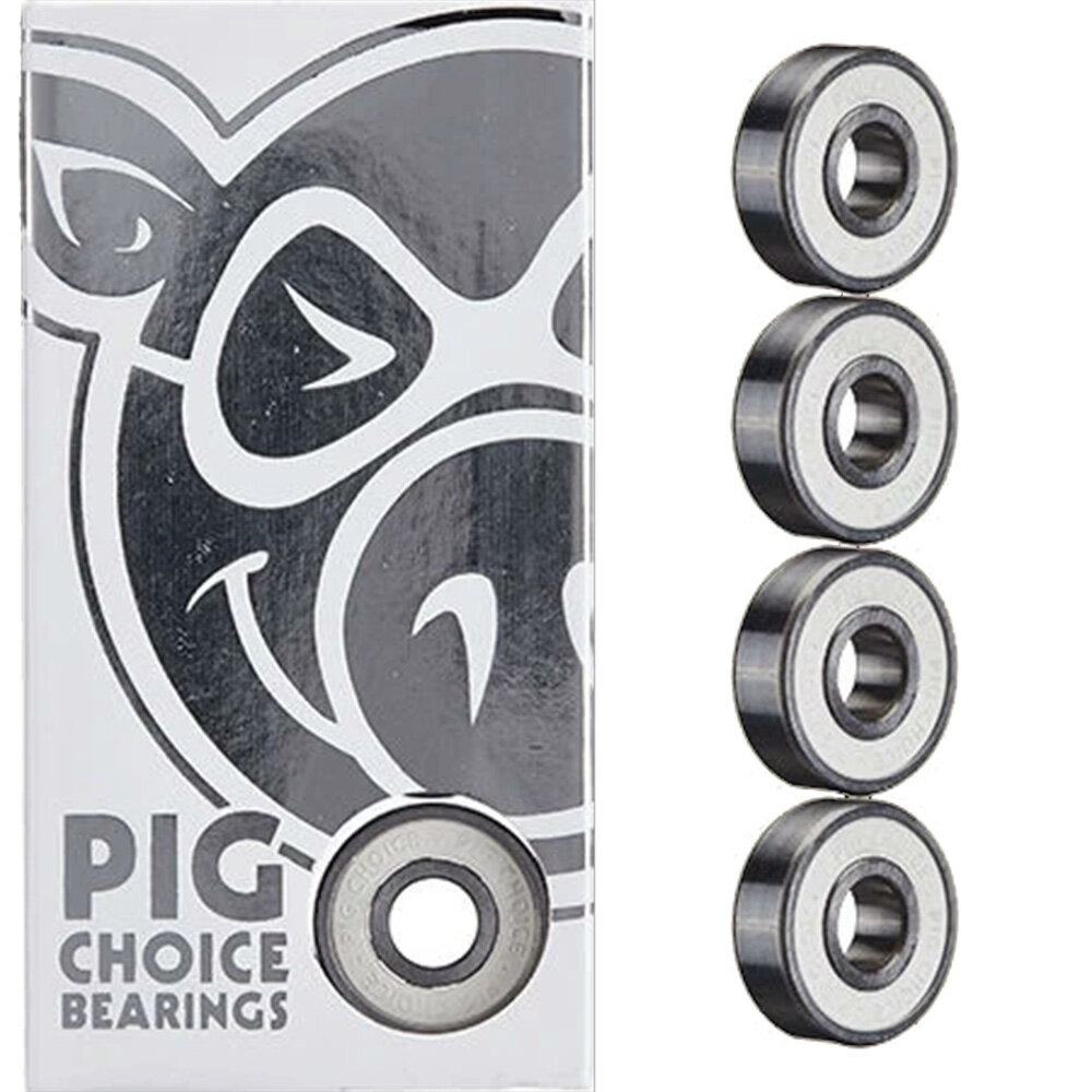 ベアリングPIG CHOICE BEARING ABEC5(WHITE) スケートボード用ベアリングPIG(ピッグ)[K101-9]