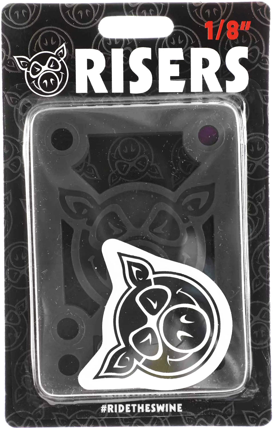 ライザーパッドPIG PILES 1/8 HARD RISER (BLACK 1/8 )スケートボード 車高調整PIG(ピッグ) k935-bk