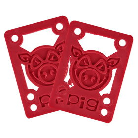 ライザーパッドPIG PILES 1/8 HARD RISER (RED)スケートボード 車高調整PIG(ピッグ) k935rd