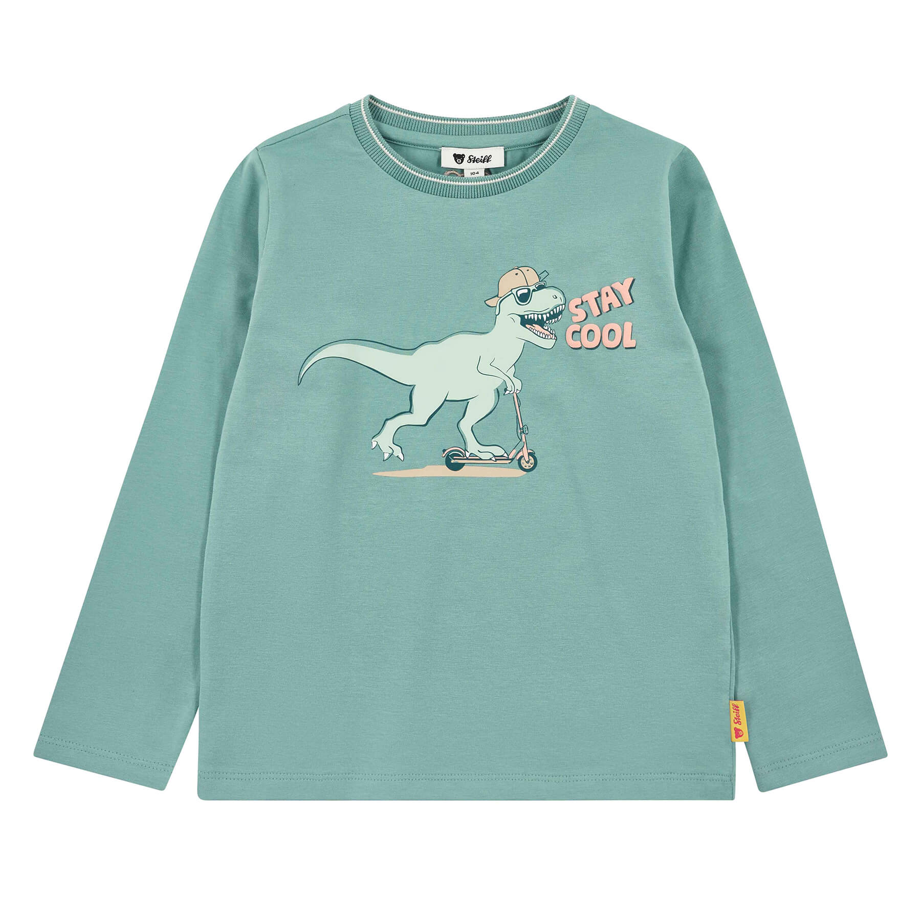 Rakuten - シュタイフ公式 長袖Tシャツ ミネラルグリーン 子供服 プレゼント ギフト 贈り物 出産祝い