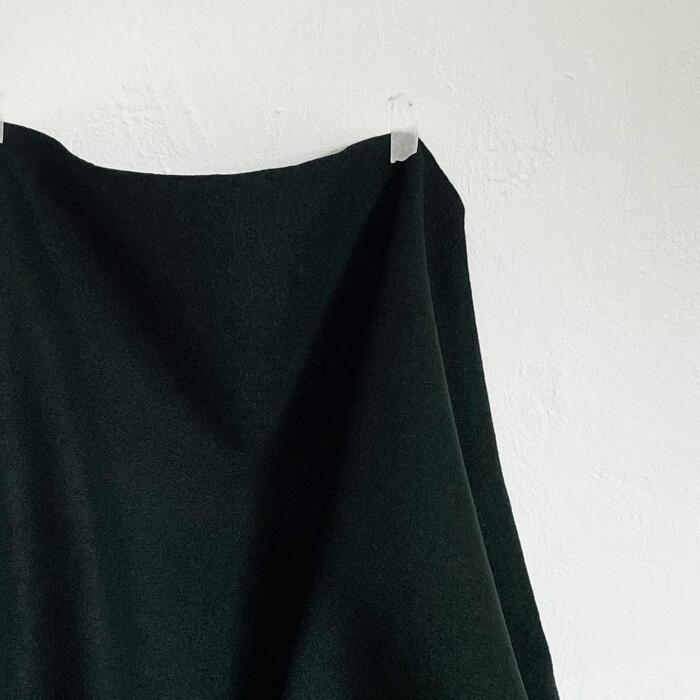 [尾州生地 ウール混 ダブルニット] BISHU ニットバッグ ターバン パッチワーク ポーチ トートバック 通販 生地 ソフト 柔らかい 布 ハンドメイド 手芸 服地 小物 日本製 国産 ウール グリーン