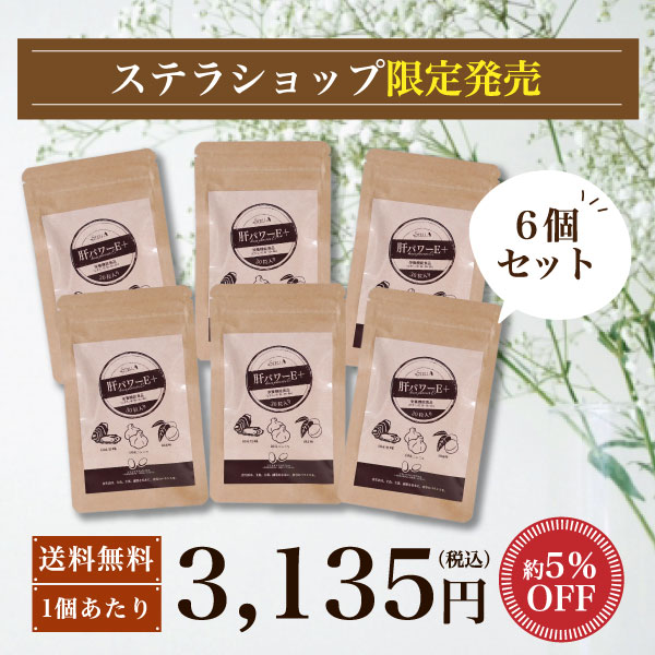 ギフト にんにく ニンニク サプリ 送料無料 牡蠣 梅 国産 亜鉛 クエン酸 ステラ漢方公式【 肝パワーEプラス 6袋（30粒入り）】 サプリメント 健康食品 プレゼント 父の日 男性 女性 30代 40代 50代 60代 人気