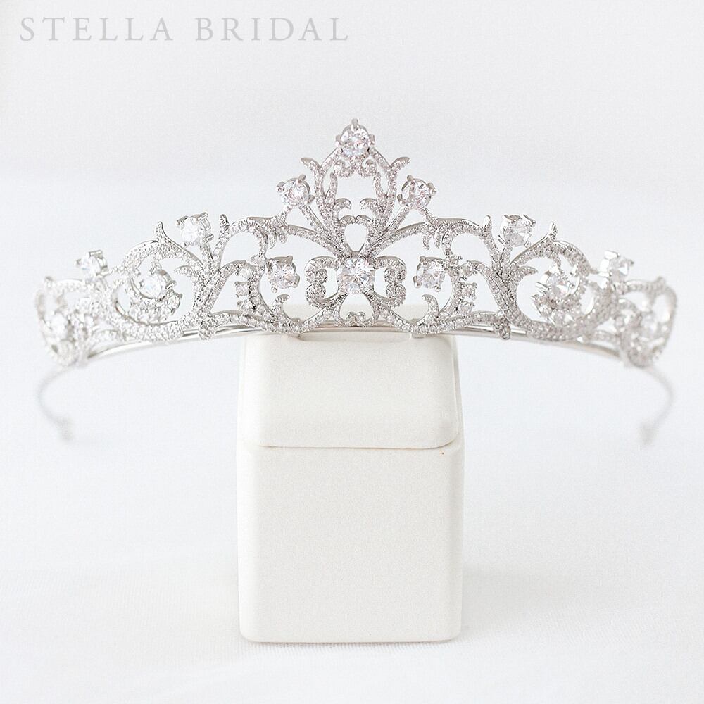\BLACK FRYDAYクーポンで1000円OFF/【STELLA BRIDAL公式】ブライダル ティアラ アルティナ |キュービックジルコニア ビジュー ウ...