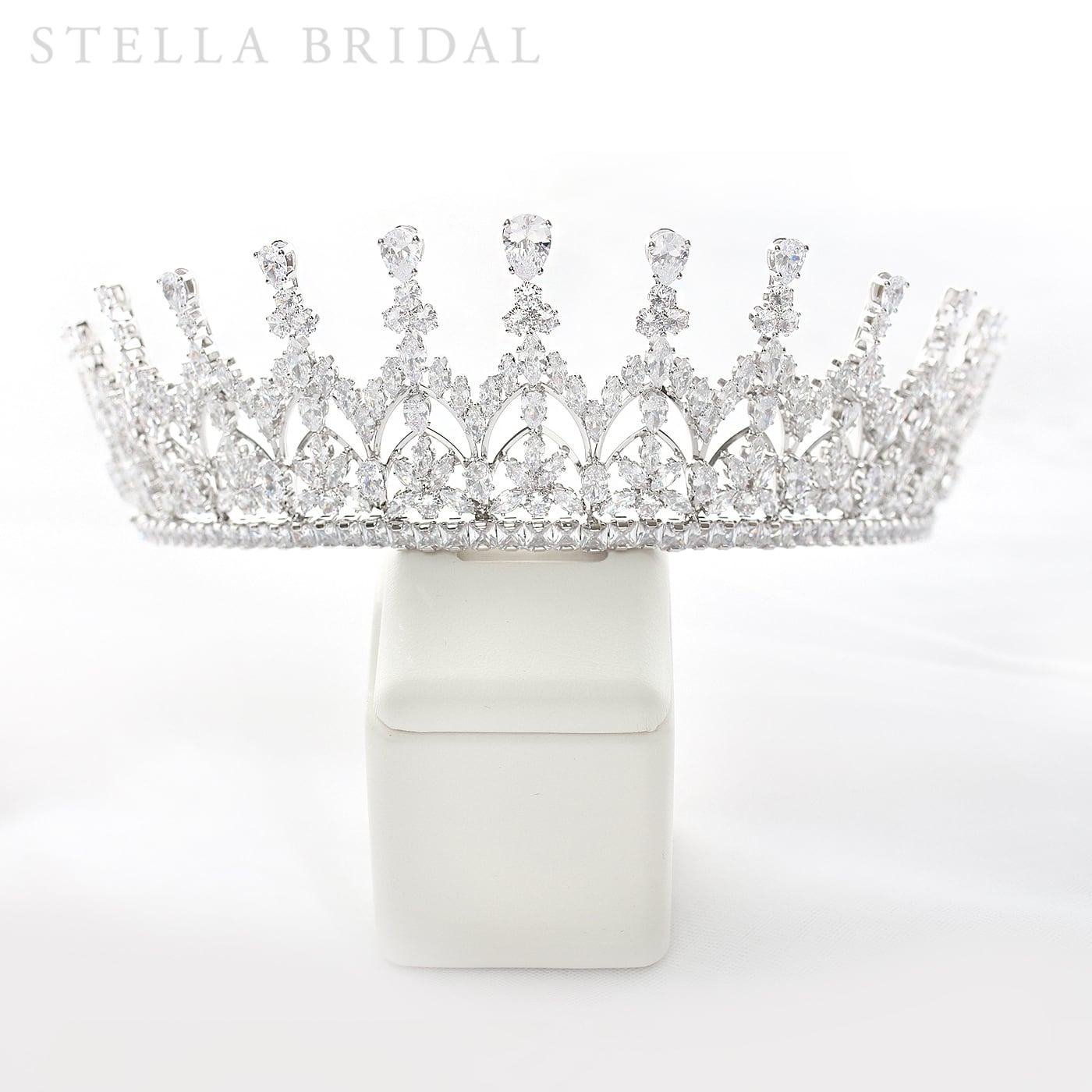 【STELLA BRIDAL公式】ブライダル ティアラ ヘイリー II |キュービックジルコニア ビジュー ウェディング 大ぶり ブライダル 花嫁 結婚式 挙式...