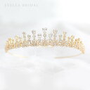【STELLA BRIDAL公式】ブライダル ティアラ ニコラ ゴールド|キュービックジルコニア ビジュー 大ぶり ウエディング 花嫁 結婚式 挙式 ウエディン...