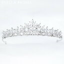 【STELLA BRIDAL公式】《最大180日保証》ブライダル ティアラ セリーヌ シルバー|ビジュー ウェディング 大ぶり ウエディング 花嫁 結婚式 かわいい ティアラ お洒落 おしゃれ ブライダルアクセサリー ティアラ ステラブライダル