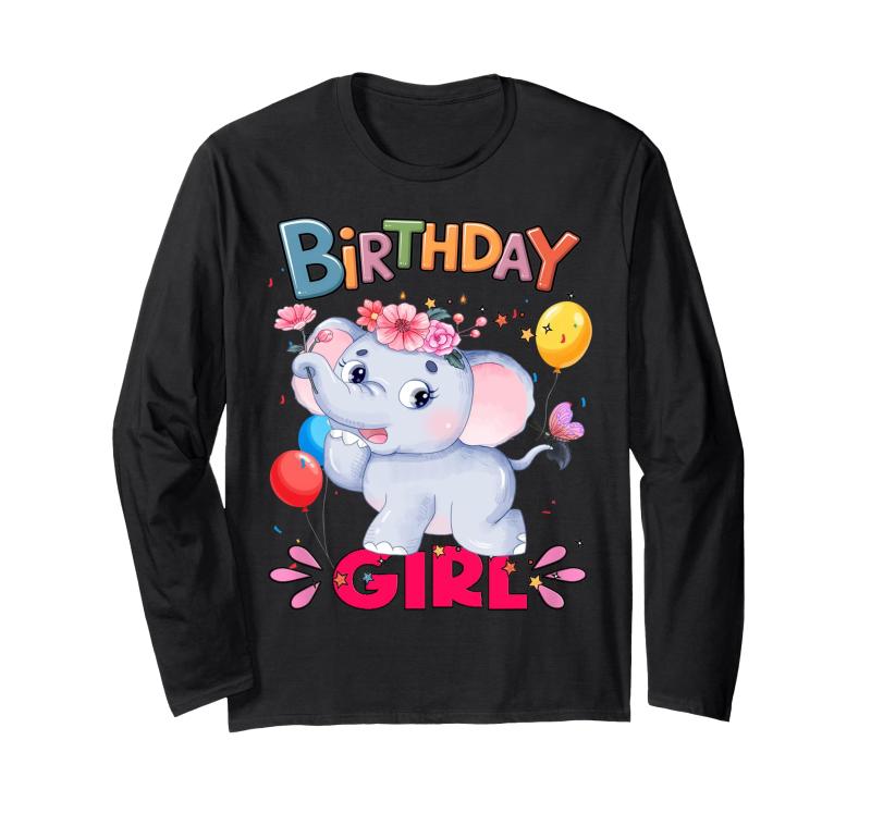 樂天商城 - It's My Birthday for Girls 象 かわいい 象の誕生日 長袖