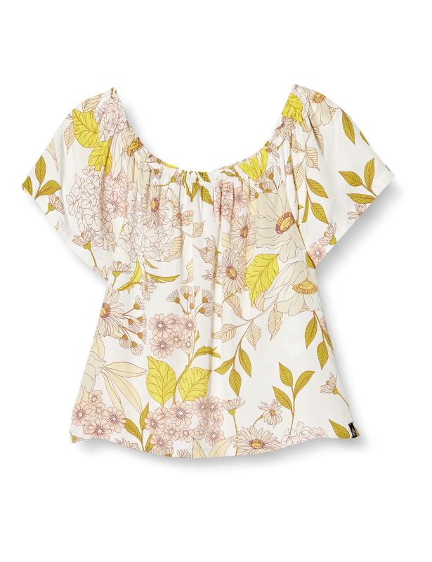 [ヴォルコム] [ガールズ] 半袖 ブラウス (セットアップ対象品) [ R0412200 / HAPPY CLOUDS SS ] かわいい