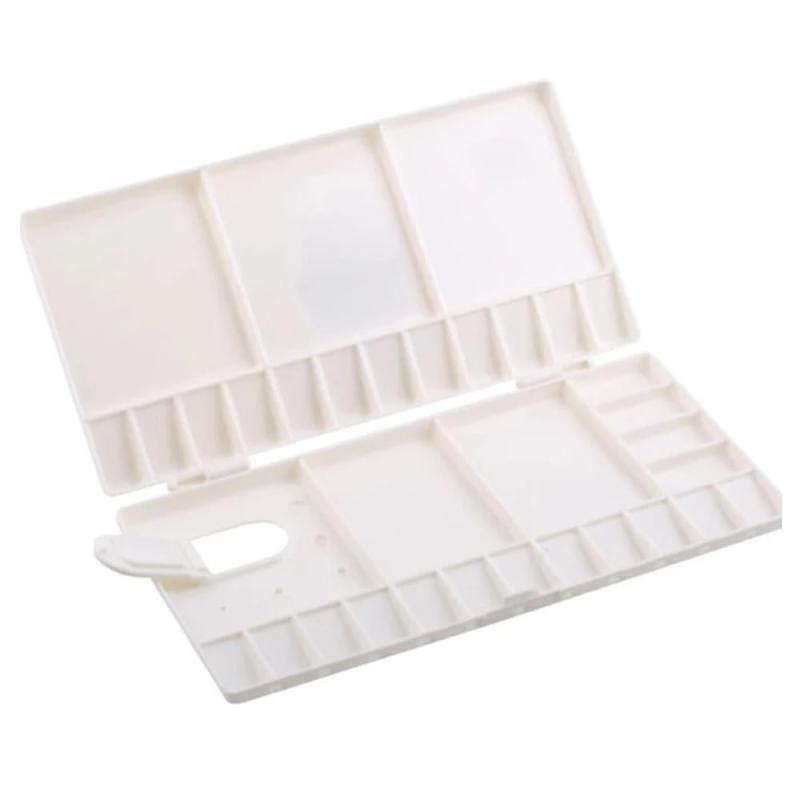 EZBUYGO 25 Grid Folding Nail Palette - Watercolor Paint Tray, Portable Mixing Box, Nail Art Tool