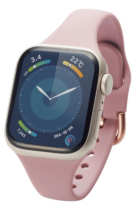 エレコム Apple Watch バンド 41mm 40mm 38mm 可愛い &me レザー スリム リボン 【Apple Watch SE2 9 8 7 6 5 4 3 2 1 対応】 グレージュ AW-41BDLRBJ