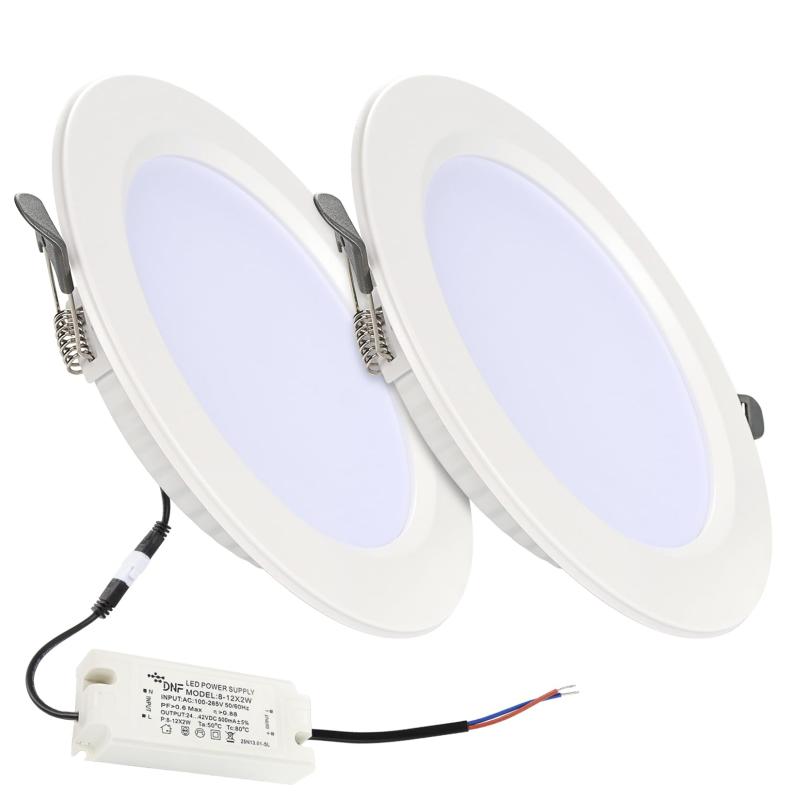 Rakuten - LEDダウンライト φ150 18W 埋め込み式 天井ライト 埋込型LED AC100-265V 調光器非対応 電源外置 工事必要 照射角120度 密閉器具対応 埋込穴φ150mm