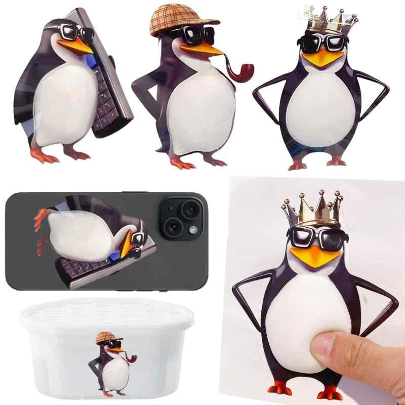 おなか シール 動物 お腹ぷにぷにシール ペンギン 3d ステッカー お腹 柔らかい 立体 ぷにぷに ストレス解消おもちゃ 1/3枚 かわいい ぷっくり ステッカー 車 DIY用 水筒 手帳・日記帳・携帯飾 stellarshop-10327072 stellarshop パッケージ画像
