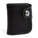 【レッドムーン/REDMOON】 "MID LINE" レザー ショートウォレット HR-01A-MID 二つ折り 短財布 ハンドメイド 国産 本革 ドラムレザー 経年変化 メンズ レディース バイカー MadeInJapan