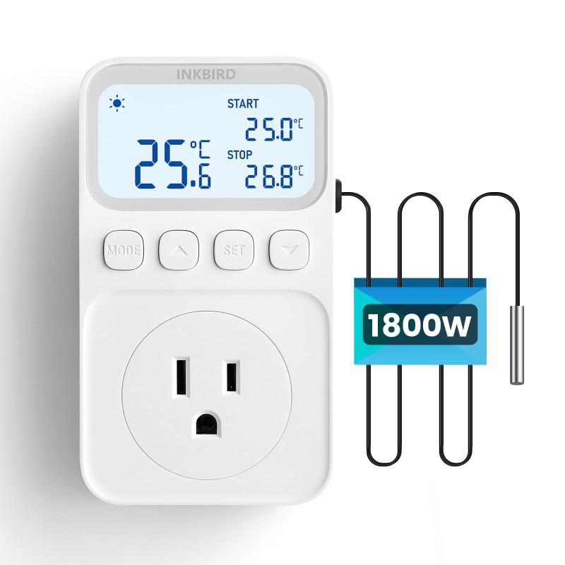 INKBIRD サーモスタット 温度コントローラー 加熱冷却 タイマー機能 プログラム可能 デジタル温度調節..