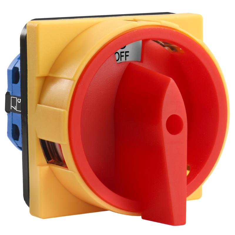 Heschen ユニバーサルロータリーカムセレクターチェンジオーバースイッチ, SZW26-20/2GS, AC660V 20A, 2ポジション2フェーズ8ターミナル, CE