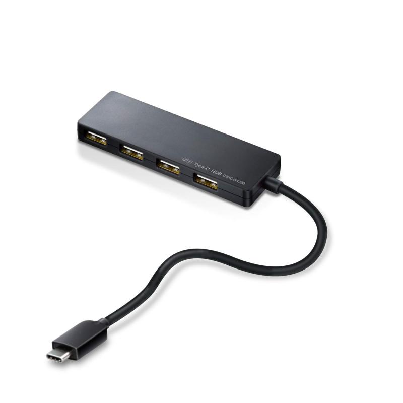エレコム usbハブ USB2.0 Type-C Aメス4ポート バスパワー