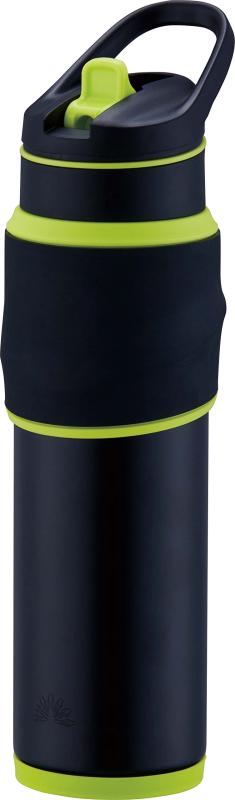 ピーコック 水筒 650ml 真空断熱 保温 保冷 ストロー付き ゲーミング ボトル スポーツドリンク 対応