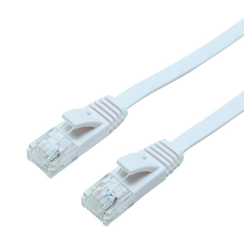 ミヨシ MCO カテゴリー6A フラットLANケーブル ホワイト