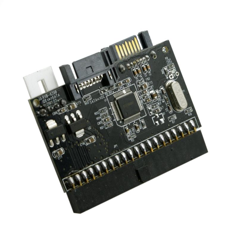 cablecc IDE 100 133 DVD CD - 2つのシリアルSATA 7PINアダプターコンバーター ハードディスクドライブ用