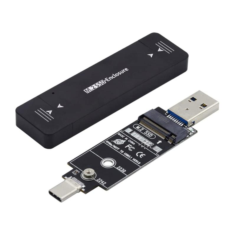 NFHK Type-C & USB3.0 - NVME M-Key M.2 NGFF SATA SSD PCBA ケース 2280/2242/ アダプター RTL9210B チップセット