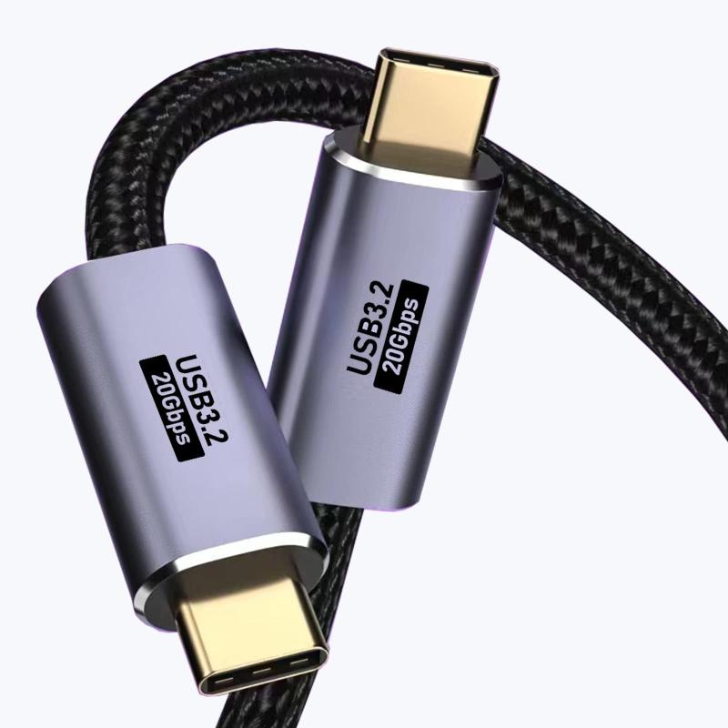 USB-C & USB-C ケーブル Suptopwxm USB 3.2 Gen 2x2 (20Gbps) 高速データ転送データ転送・充電ケーブル 【8K 60Hz 映像出力 】【最大20V/5A/100W 高速充電】 【PD/QC充電対応】高耐