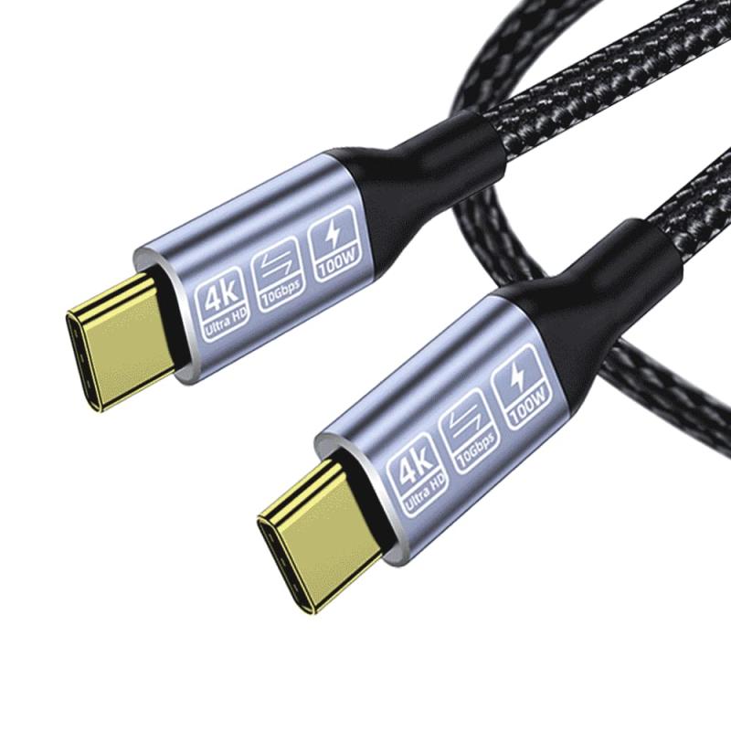USB Type-c ケーブル USB3.1 Gen2(10Gbps) PD対応 100W/5A急速充電 4K/60Hz映像出力 超高耐久ナイロン タイプc ケーブル MacBook Pro/Air、iPad Pro/Air、iPad mini 6、Xp