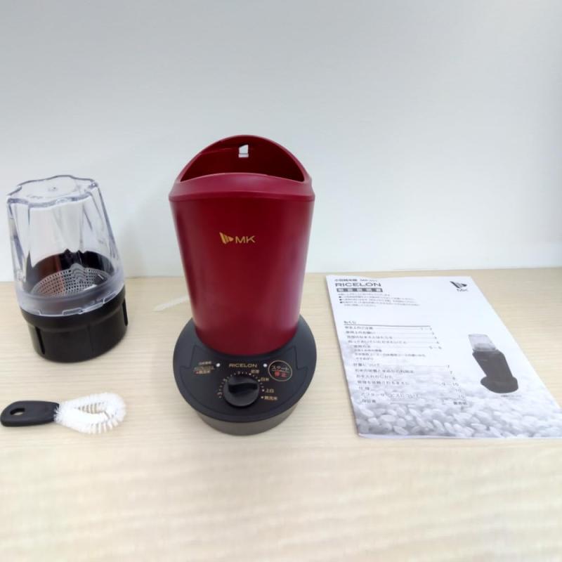 エムケー精工 精米機 家庭用 ライスロン ワインレッド 2合 SM-201R