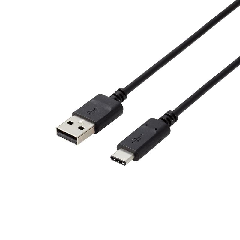 エレコム USB2.0ケーブル PS5対応 A-Cタイプ ノーマル ブラック GM-U2CACBK