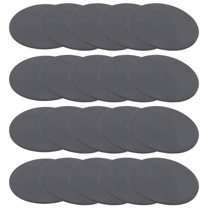 PATIKIL ゴム製ソリッドディスクワッシャー 20個 55mm ID x 1.5mm 厚さのゴム製ラウンドガスケットパッドブッシングスペーサーワッシャー DIYガスケットクラフト用 黒亜鉛(3)