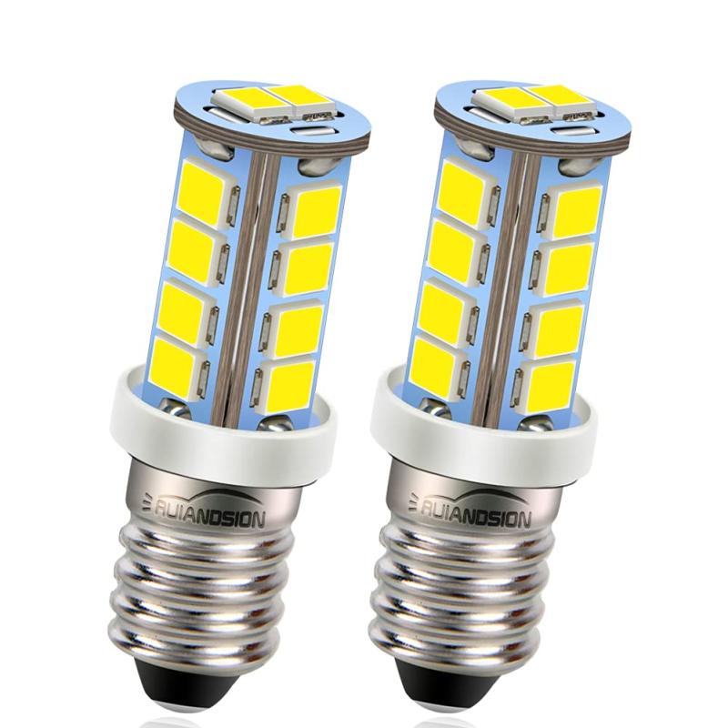 【18SMD高密度チップ】Ruiandsion E10 LED電球 2個セット 12V専用 2835チップ 白色 ヘッドライト・懐中電灯 交換用アップグレード【製品仕様】：E10、電圧：12V。理論電力：3W、試験電力：約1.5W。 LEDカラー：ホワイト、ルーメン：360LM【極性について】：このE10 LED電球は先端がプラス（+）、側面がマイナス（ - ）です。 購入する前にあなたの元の電球の極性を確認してください。【主な用途】 トーチライト、懐中電灯、ヘッドライト、各種ランタンなど、E10ベースに対応する様々な照明器具にご利用いただけます。【取り付け方法】：懐中電灯のヘッドを本体から外し、固定カラーと古い電球を取り外し、新しいLED電球を挿入して電球を交換します。【について】 12か月の製品をお付けしています。万一不具合が生じた場合は、製品写真のご提示をいただけましたら、無料にて新品と交換いたします。