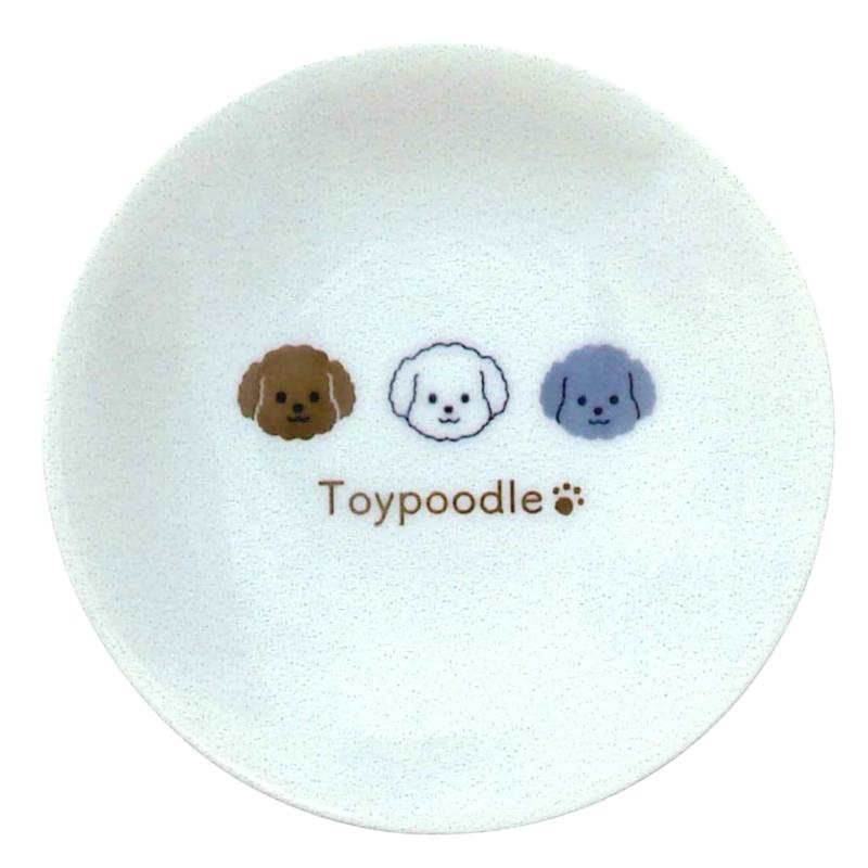 田中箸店 mimi 4寸皿 美濃焼（レンジ・食洗機対応） トイプードル ホワイト φ137×25mm No.511528