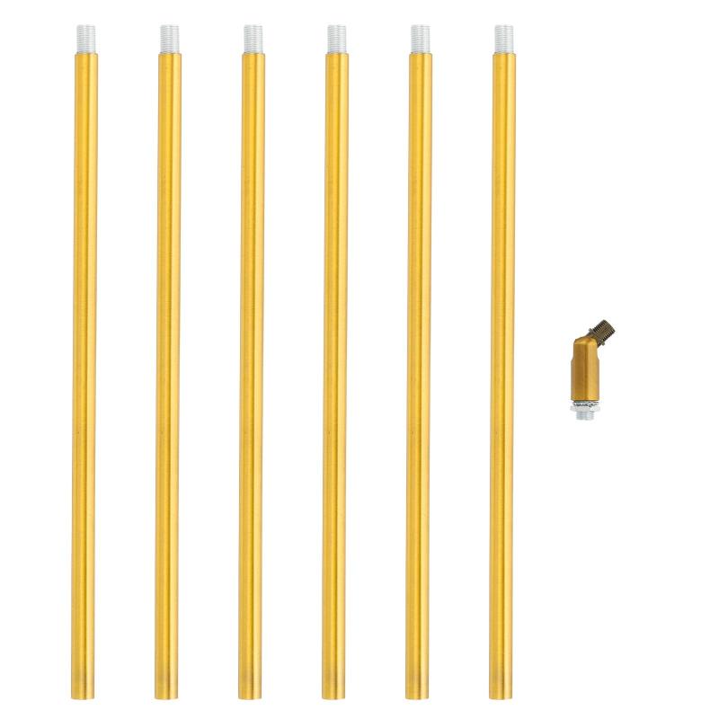 Rakuten - PATIKIL スレッド延長ロッド 6セット12" M10 x 1mm ファ インスレッドランプパイプとランプパイプニップル ペンダントライトアイランド照明シャンデリアステム用 傾斜パティ オアダプター