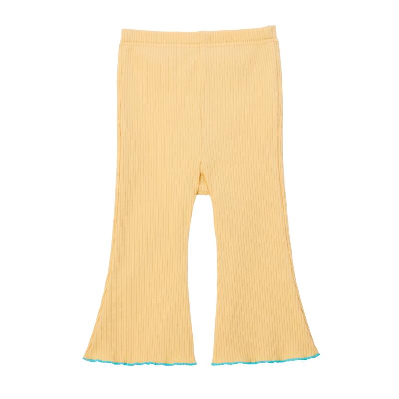 [ミキハウス] WEB リブニット フレアパンツ 9分丈 パンツ 無地 女の子 ベビー キッズ 子供服 通園 通学 10-3233-143