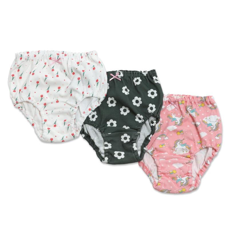 [chil2] キッズ パンツ ショーツ 女の子 子供用 下着 総柄 3P 3枚セット 100 110 120cm