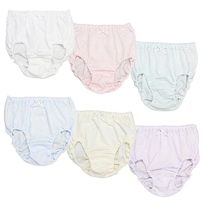 GARAU(ガロー) ショーツ6枚組 シンプル パンツ パステル 綿混 通気 柔らかい かわいい リボンガールズ