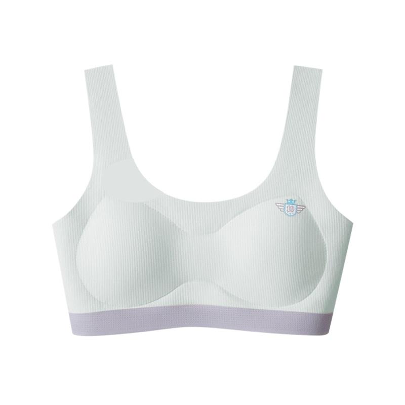 [FEISEDY] スポーツブラ ガールズ ジュニア 中学生/小学生 ノンワイヤー ブラジャー シームレス パッド付き キッズブラー 青春期 成長期 A8223