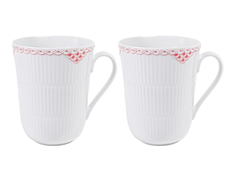 ロイヤルコペンハーゲン ROYAL COPENHAGEN コーラルフルーテッドレース マグカップ ペア 350ml 2個セット 2531033(1073139) 洋食器 テーブルウェア [並行輸入品]