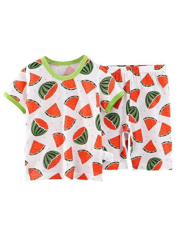 [Aduni] キッズ パジャマ 男の子 女の子 綿100% 上下セット 半袖 ルームウェア 子供服 部屋着 寝間着 ベビー服 ルームウエア 子供パジャマ 可愛い 夏 90-150cm