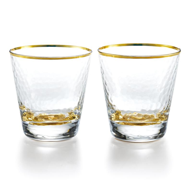 Dolce duo グラス ロックグラス 2個 ペアセット ウイスキー 焼酎 シャルマン ガラスコップ 300ml プレゼント ギフト CM-1649