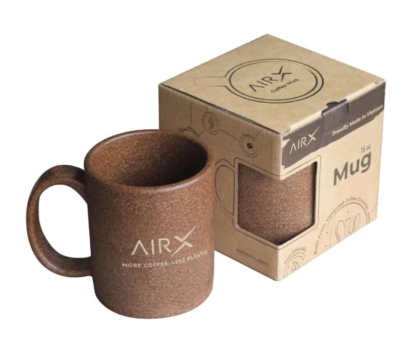 【オリジナルロゴの刻印も可能】AirX COFFEE MUG｜エアーX コーヒーマグ｜コーヒー抽出かすから作られたバイオプラスチックカップ｜オリジナル刻印最大4cm四方｜オリジナルマグカップ｜