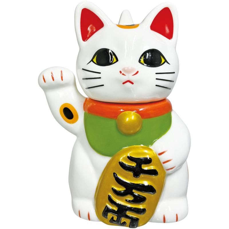 樂天商城 - サンアート おもしろ食器 「 元祖 福福しい猫 」 招き猫 食器