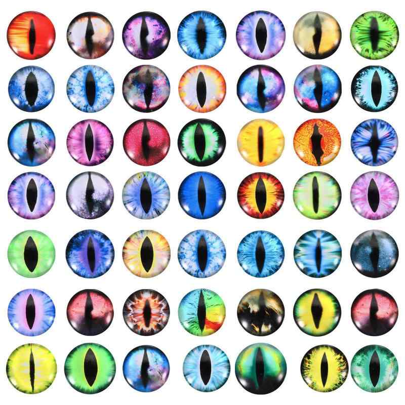 PATIKIL 22mmドラゴンアイ 100個の丸いガラスの目 動物のかぎ針編みの目 粘土人形作り クラフトDIY ジ..