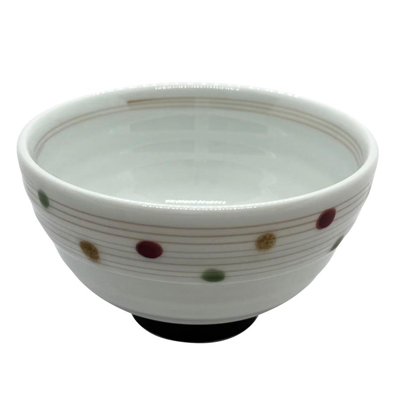 樂天商城 - 波佐見焼 茶碗 約11cm 電子レンジ 食洗機対応 色彩水玉 花しのぎ 日本製