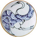 鶴は千年亀は万年というように長寿を象徴する吉祥の鶴を描いた 小皿 直径10.5cm お正月や敬老の日 還暦を祝う場などにぴったり 贈り物にも 醤油皿や薬味皿 お茶菓子皿などに使えます 波佐
