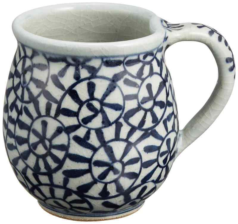 ランチャン(Ranchant) 手造りマグカップ マルチ 11.5x8.3x9cm タコ唐草 有田焼 日本製