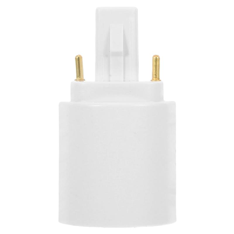 VORCOOL G24D 2ピンソケットからe27ソケット 変換アダプター 耐熱難燃pbt製 銅接点付き Led電球対応 照明器具用 コンバータ ホワイト 6.40×3.50×3.50Cm