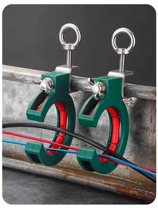 zmart ケーブルトレイブリッジプーリー ねじ切り ガレージ 天井 配線ケーブル 敷設 ワイヤーガイ ケー..